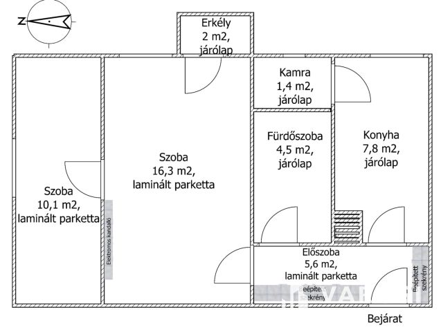 Igényesen felújított lakás a városközpont felett