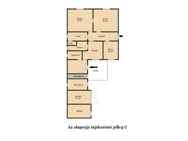 3 szobás tégla ház Gyulán a magyarvárosi részen.